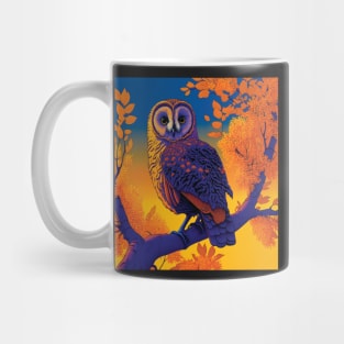 Stunning copper and blue barn owl Mug